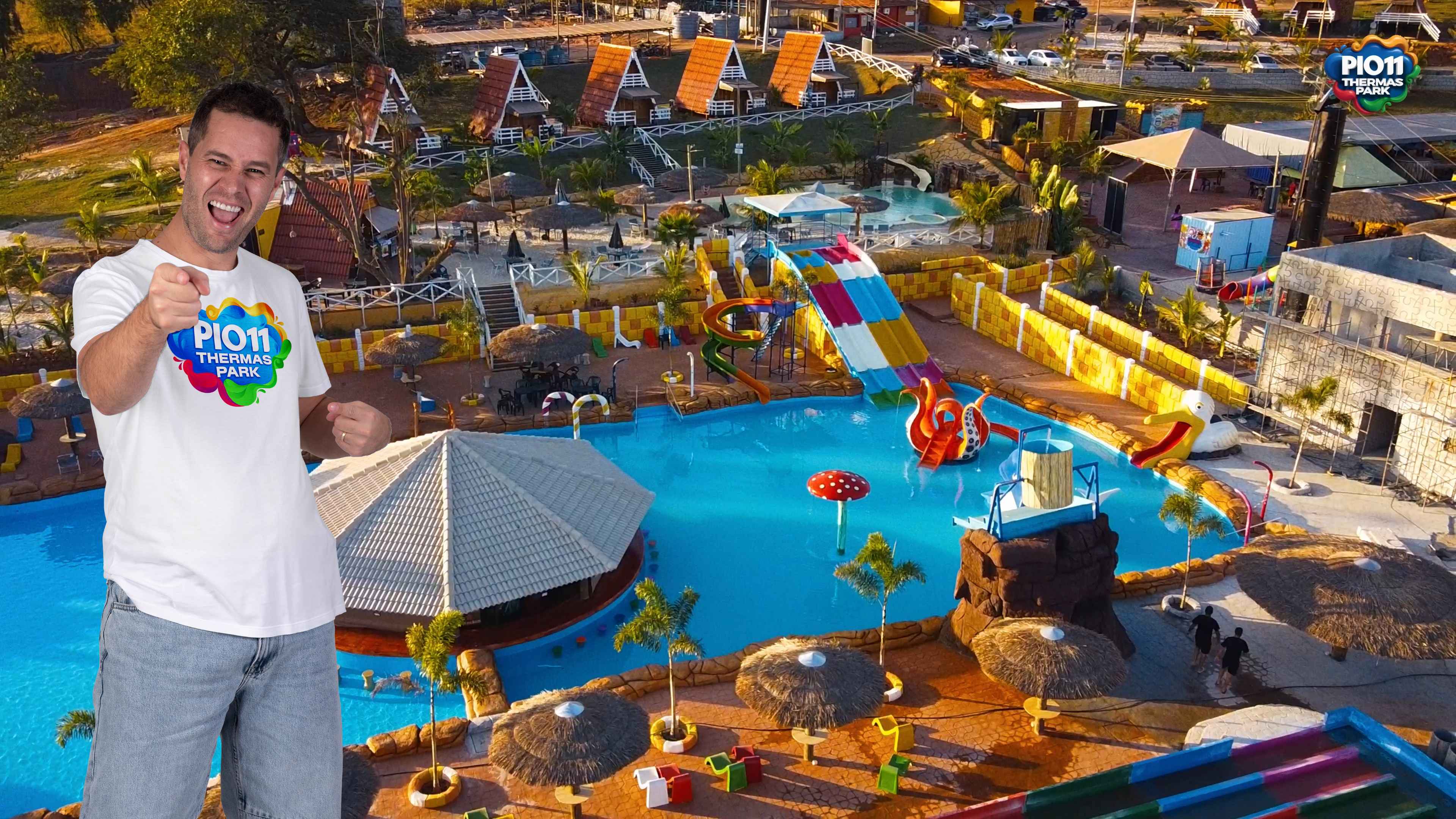 Vista aérea do Thermas Park Pio-11